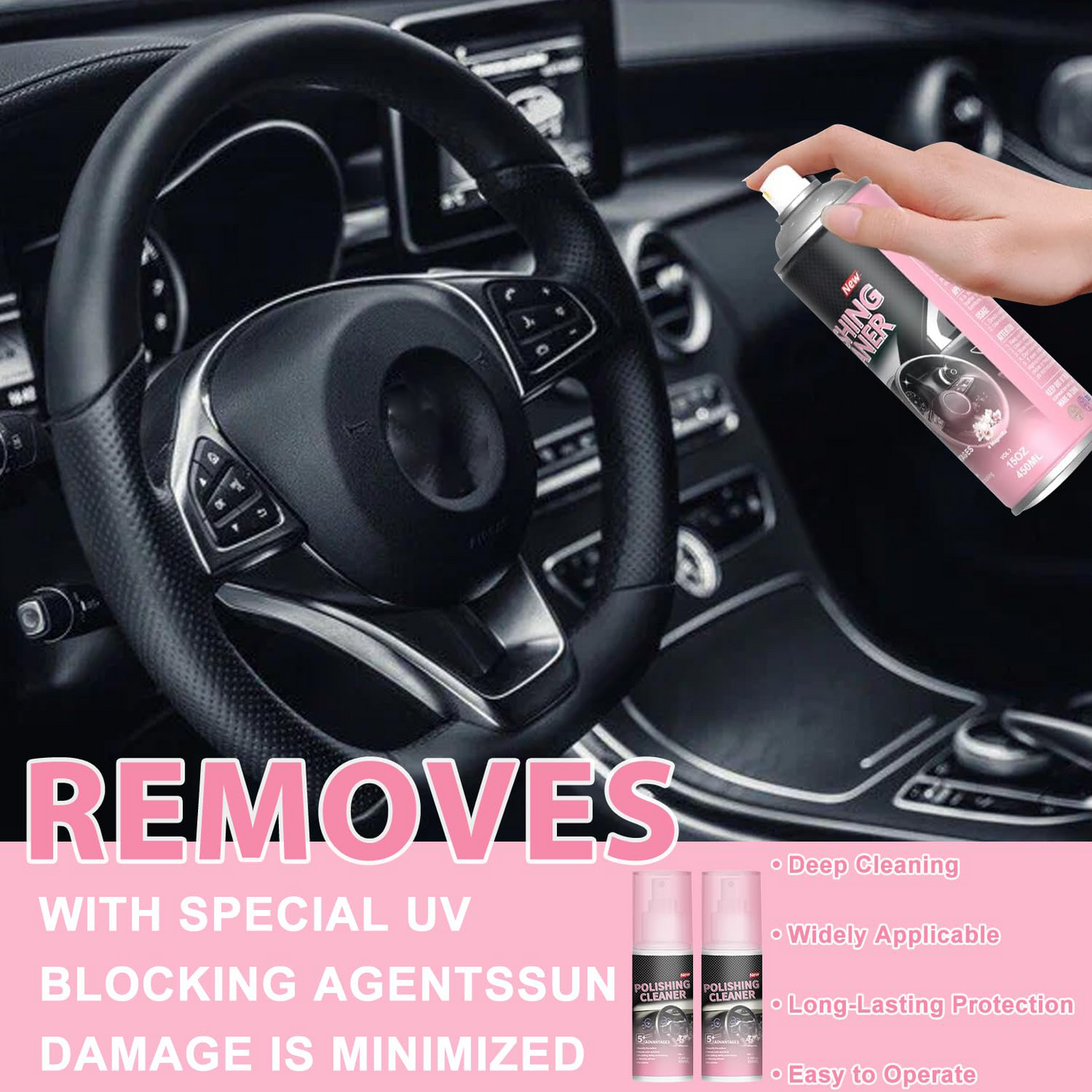 š„LAST DAY 49% OFF - Polishing Cleaner, Car Interior Cleaner
