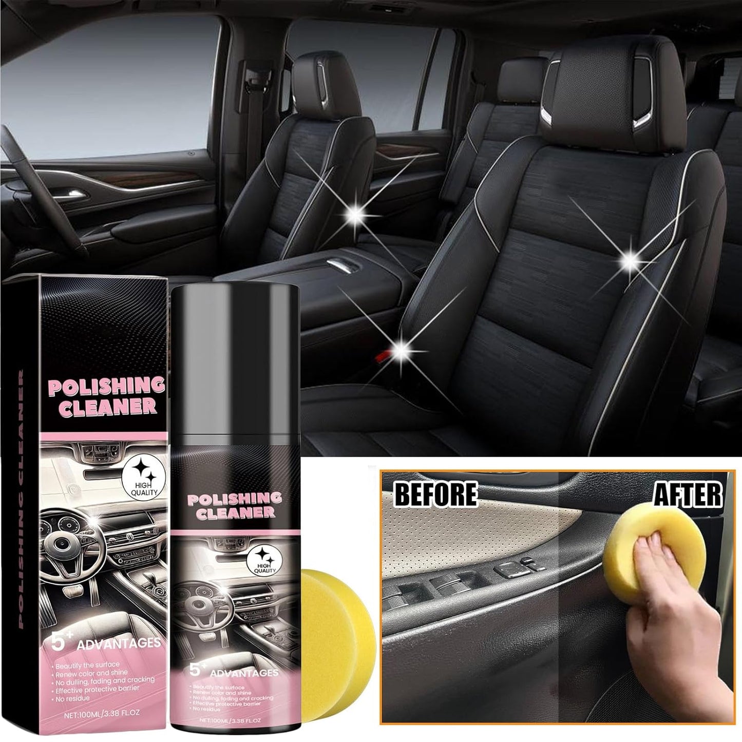 š„LAST DAY 49% OFF - Polishing Cleaner, Car Interior Cleaner