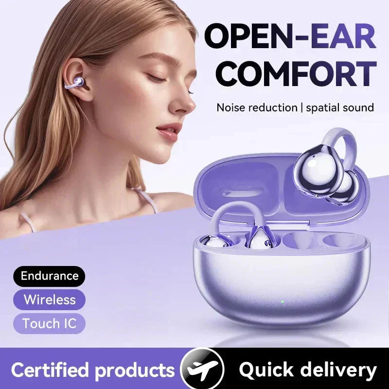 đLAST DAY SALE 50% OFFâ°Lightweight Open Ear Clip Bluetooth Headphones